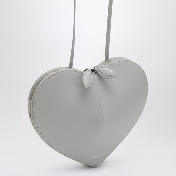 Alaia Le Coeur Pearl Grey Leather Bag - Picture 5 of 5